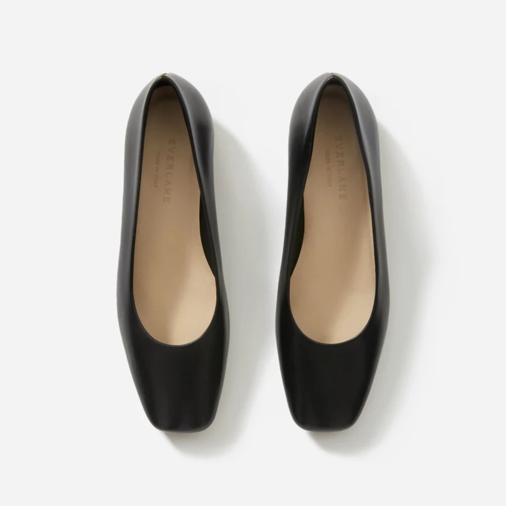 Everlane Black Leather Flats
